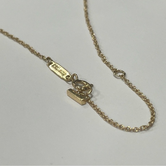 Tiffany & Co Women’s 18k Gold Necklace T Smile Mini Pendent 18 Inch - Picture 8 of 9